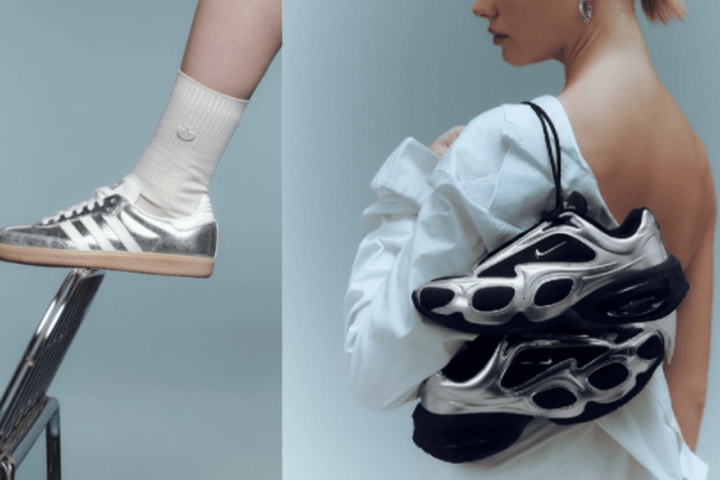 silver sneakers