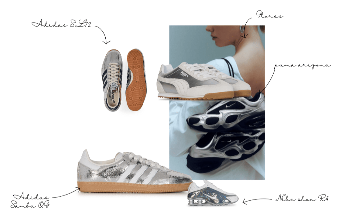 silver sneakers